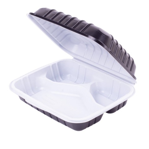 Jumbo 3-compartment food container